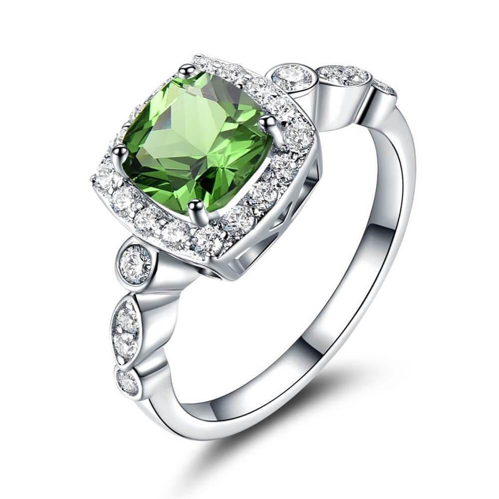 Fashionable Birthstone Sterling Silver Ring - ReadYourHeart,RRX-10053