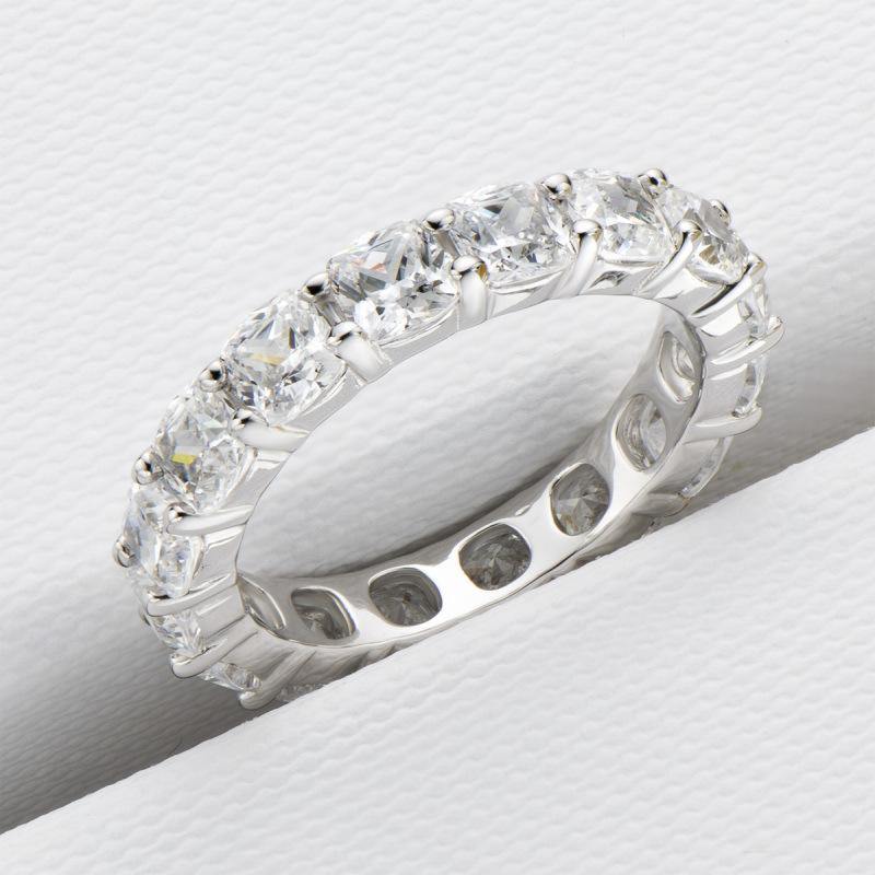 Simple Stylish Sona Diamond Sterling Silver Ring - ReadYourHeart