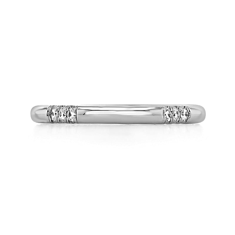 Moissanite Accents Micro-Prong Eternity Wedding Band - ReadYourHeart