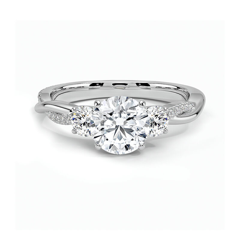 Petite twisted vine engagement ring discount