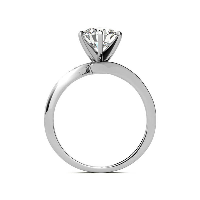 Bypass Round Moissanite Channel-Set Side Stones Engagement Ring,RRL-FA1C1215-1,RRL-FA1C1215-2,RRL-FA1C1215-3