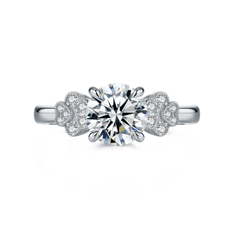 Dog Paw Print Moissanite Engagement Ring,RRL-FA1C935-1,RRL-FA1C935-2,RRL-FA1C935-3
