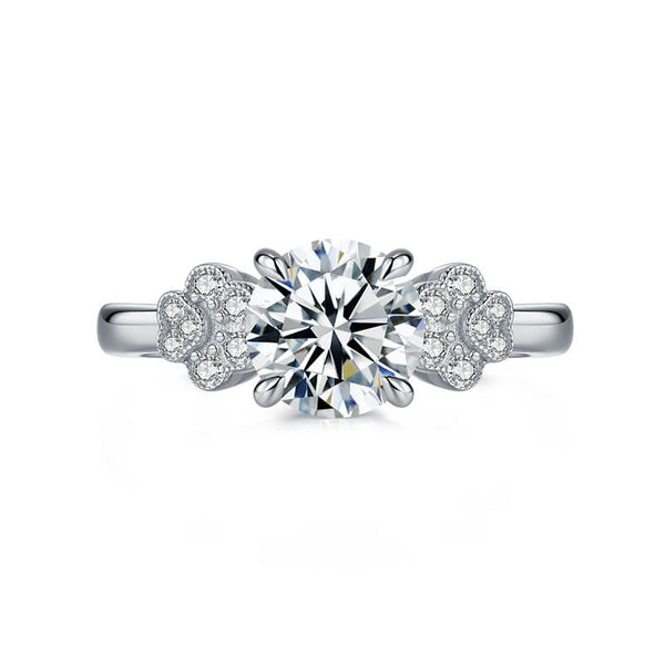 Dog Paw Print Moissanite Engagement Ring,RRL-FA1C935-1,RRL-FA1C935-2,RRL-FA1C935-3