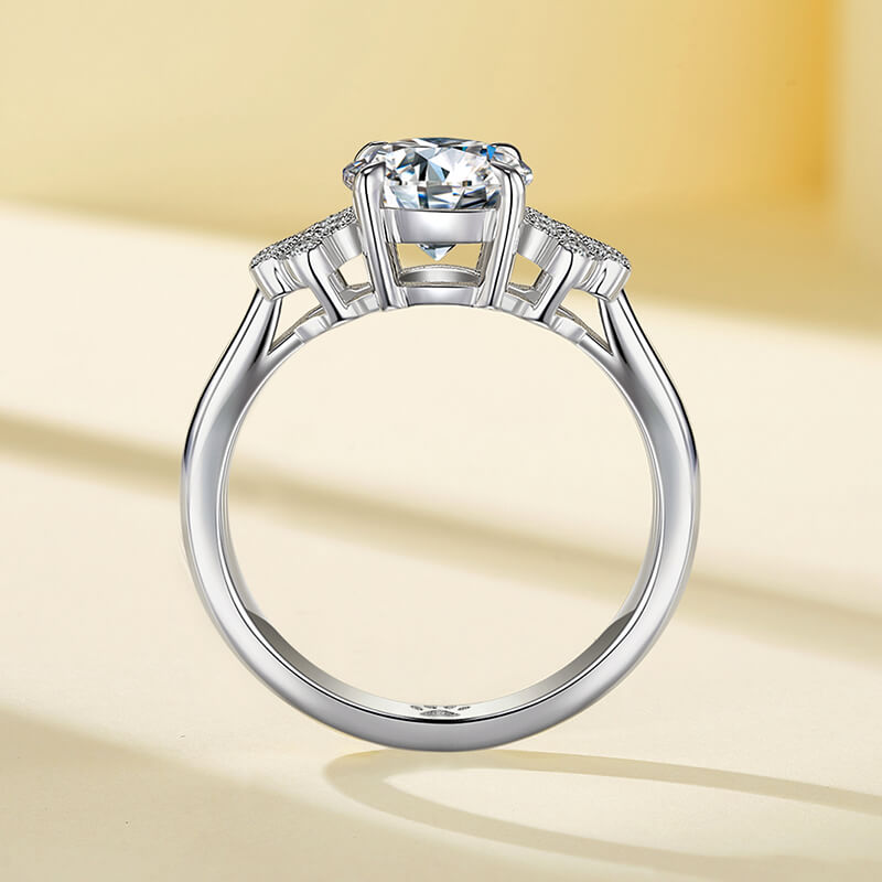 Dog Paw Print Moissanite Engagement Ring,RRL-FA1C935-1,RRL-FA1C935-2,RRL-FA1C935-3