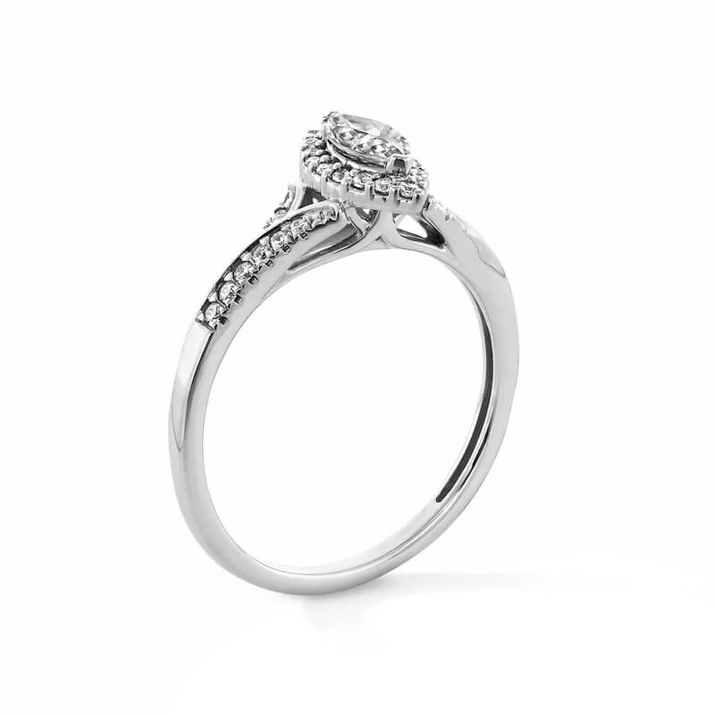 Halo Marquise Cut Moissanite Frame Split Shank Pave Engagement Ring,RRL-FA1C1230-1,RRL-FA1C1230-2,RRL-FA1C1230-3