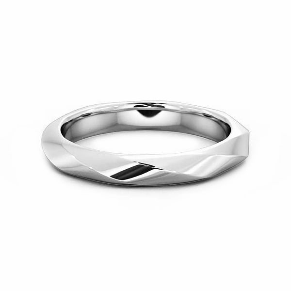 High Polished Textured Eternity Wedding Band - ReadYourHeart