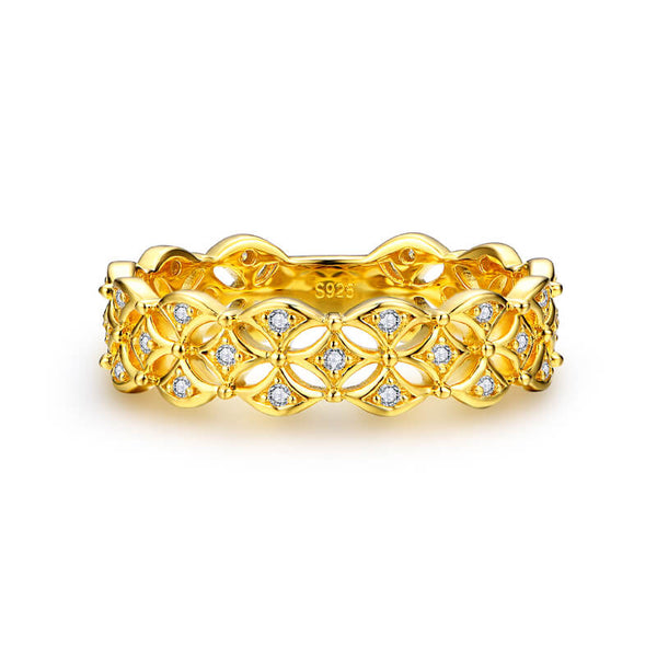 Braid Moissanite Eternity Wedding Band Ring