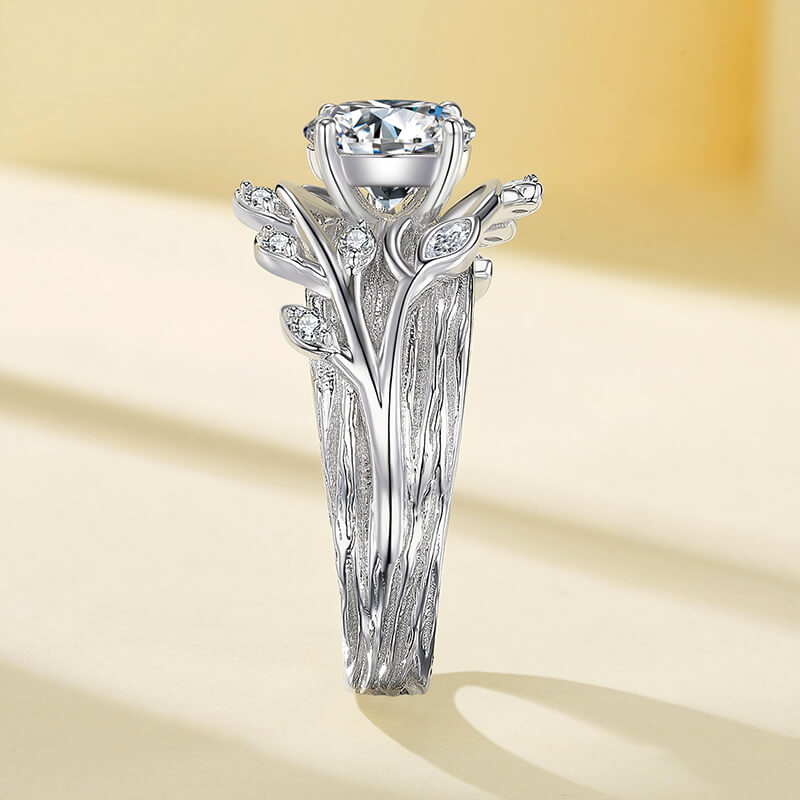 Nature-Inspired Forest Whisper Moissanite Engagement Ring FA1C939,RRL-FA1C939-1,RRL-FA1C939-2,RRL-FA1C939-3