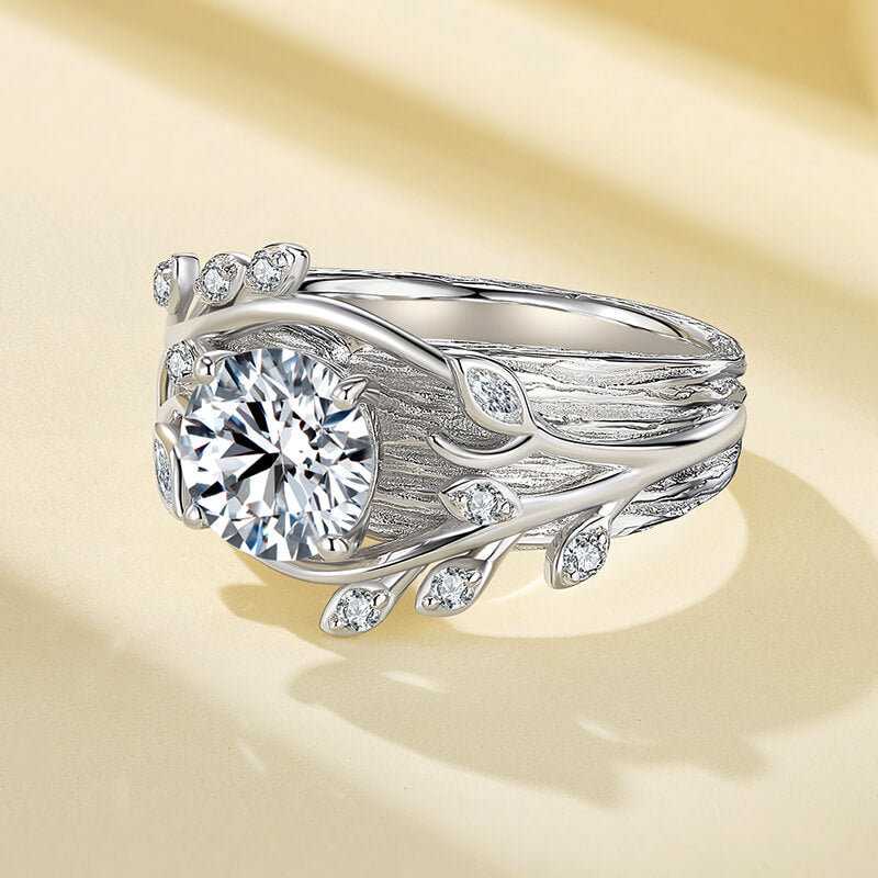 Nature-Inspired Forest Whisper Moissanite Engagement Ring FA1C939,RRL-FA1C939-1,RRL-FA1C939-2,RRL-FA1C939-3