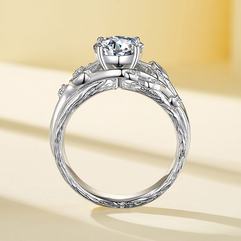 Nature-Inspired Forest Whisper Moissanite Engagement Ring FA1C939,RRL-FA1C939-1,RRL-FA1C939-2,RRL-FA1C939-3