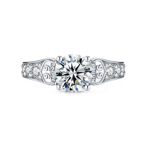 Route 66 Inspired Moissanite Sidestones Accents Engagement Ring,RRL-FA1C943-1,RRL-FA1C943-2,RRL-FA1C943-3