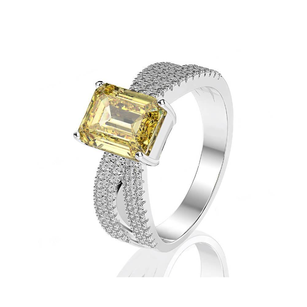 Luxury Baguette Gemstone Sterling Silver Ring - ReadYourHeart