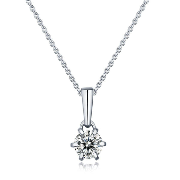 Moissanite Series Water Droplet Sterling Silver Necklace - ReadYourHeart