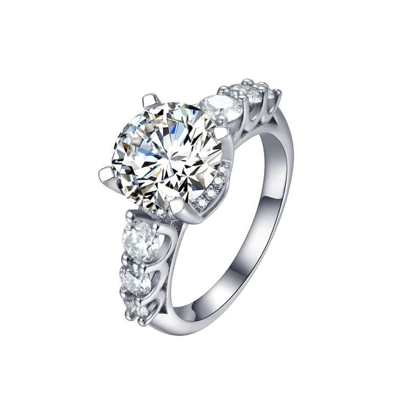 Heart Arrows Cut Moissanite Sterling Silver Ring - ReadYourHeart