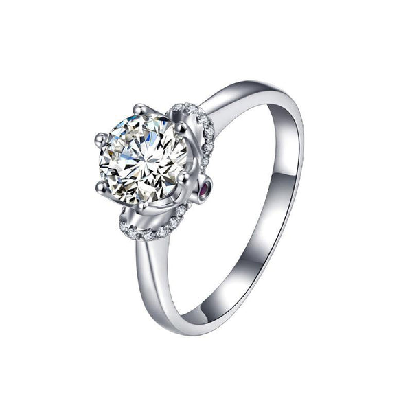 Heart Arrows Cut Moissanite Sterling Silver Ring - ReadYourHeart