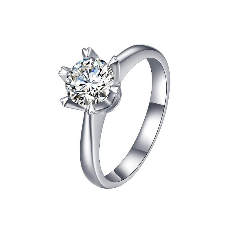 Heart Arrows Cut Moissanite Sterling Silver Ring - ReadYourHeart