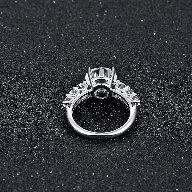 Heart Arrows Cut Moissanite Sterling Silver Ring - ReadYourHeart,RRL-LTR19042602D,RRL-LTR19042602E
