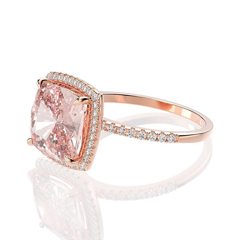 Luxury Pink Square Gemstone Sterling Silver Ring - ReadYourHeart,RRS-R0944