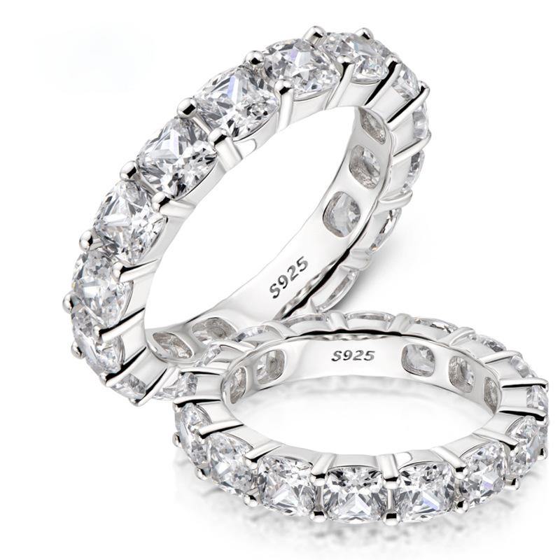 Simple Stylish Sona Diamond Sterling Silver Ring - ReadYourHeart,RRA-AB-DR-165