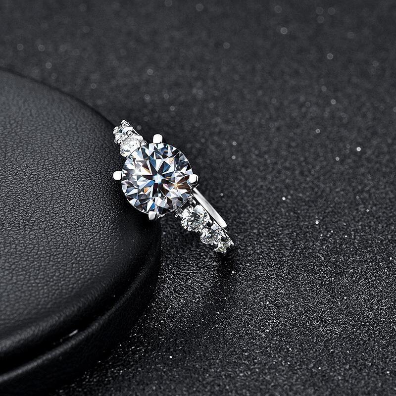 Heart Arrows Cut Moissanite Sterling Silver Ring - ReadYourHeart,RRL-LTR19042602D,RRL-LTR19042602E