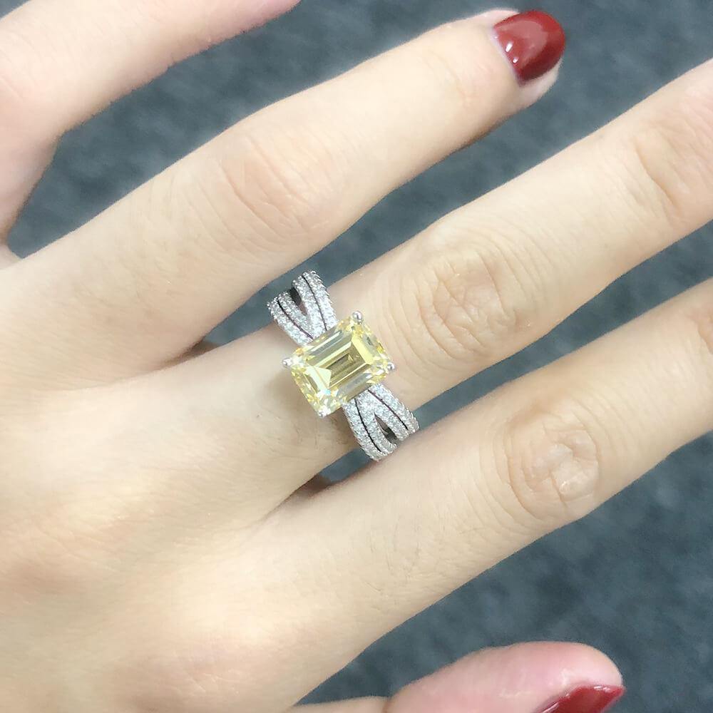 Luxury Baguette Gemstone Sterling Silver Ring - ReadYourHeart