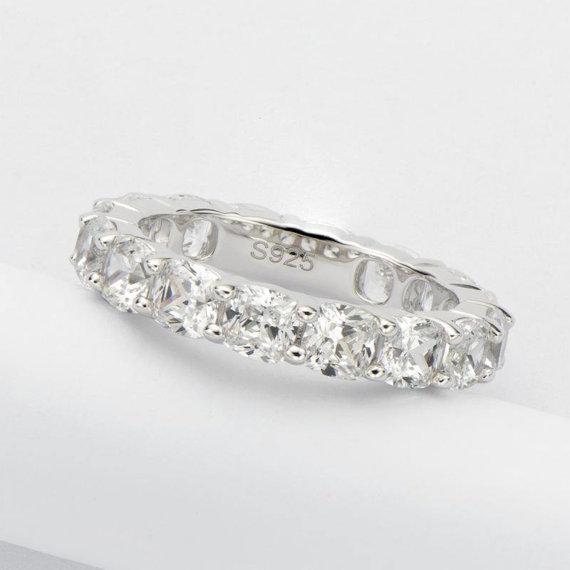 Simple Stylish Sona Diamond Sterling Silver Ring - ReadYourHeart