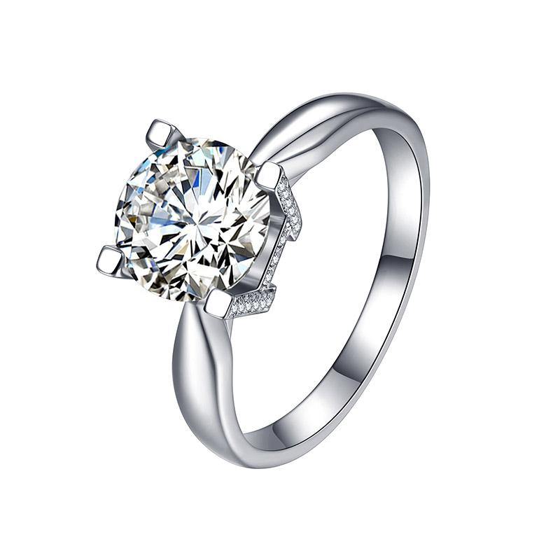 Heart Arrows Cut Moissanite Sterling Silver Ring - ReadYourHeart
