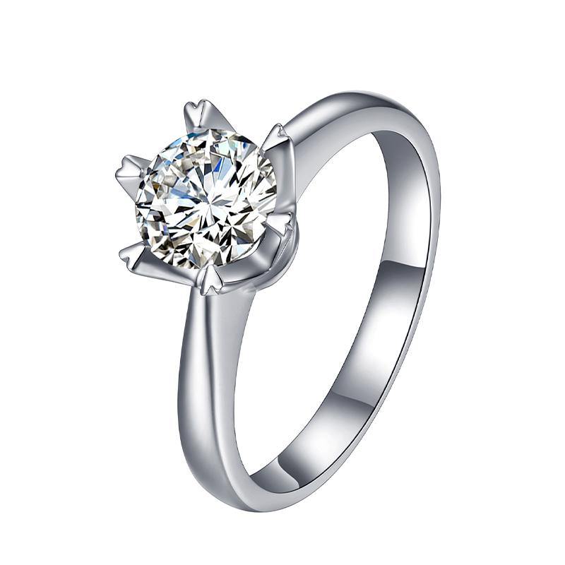 Heart Arrows Cut Moissanite Sterling Silver Ring - ReadYourHeart