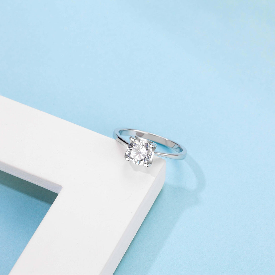 Heart Arrows Cut Moissanite Sterling Silver Ring - ReadYourHeart