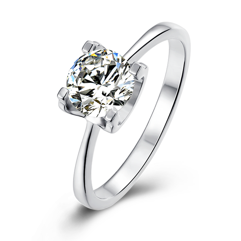 Heart Arrows Cut Moissanite Sterling Silver Ring - ReadYourHeart