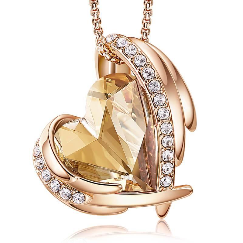 Angel Swarovski Crystal Necklace - ReadYourHeart