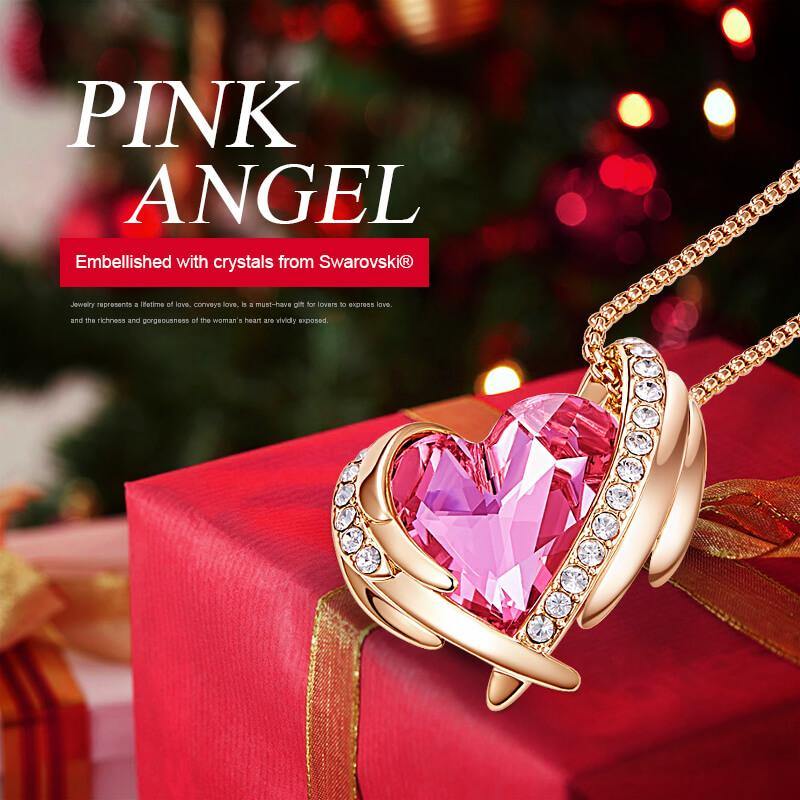 Angel Swarovski Crystal Necklace - ReadYourHeart,RNX-10024