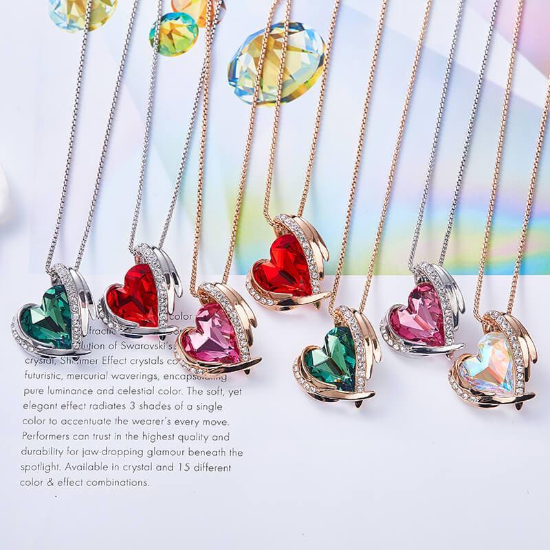 Angel Swarovski Crystal Necklace - ReadYourHeart,RNX-10024