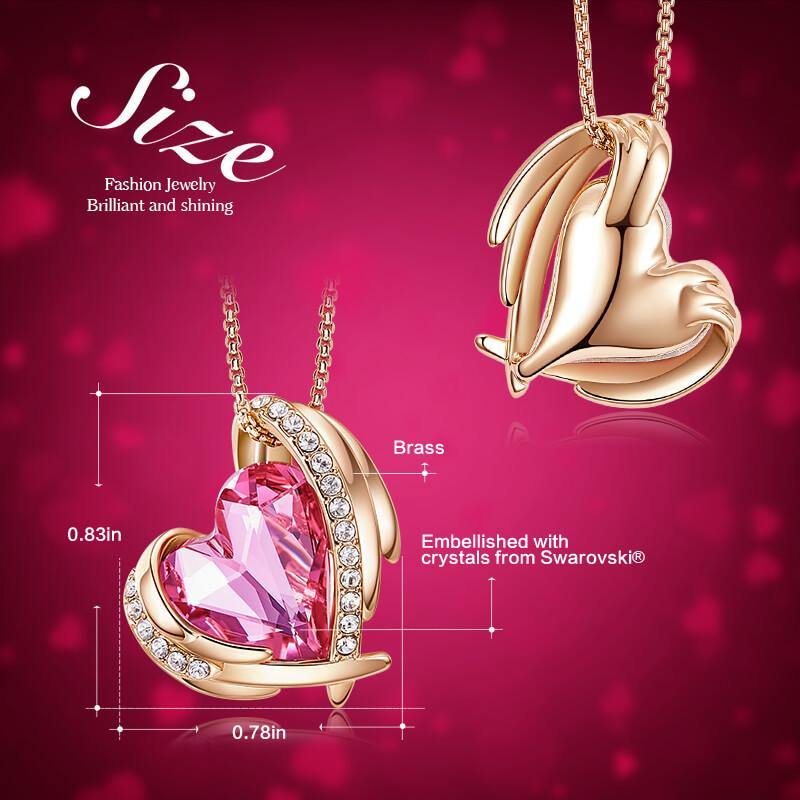 Angel Swarovski Crystal Necklace - ReadYourHeart,RNX-10024