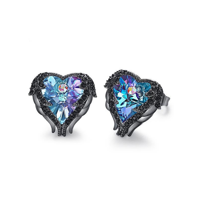 Angel Wings Swarovski Crystal Earrings - ReadYourHeart