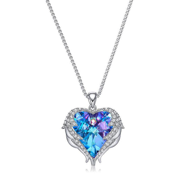 Angel Wings Swarovski Crystal Necklace - ReadYourHeart