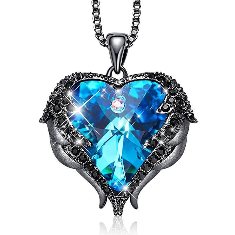 Angel Wings Swarovski Crystal Necklace - ReadYourHeart