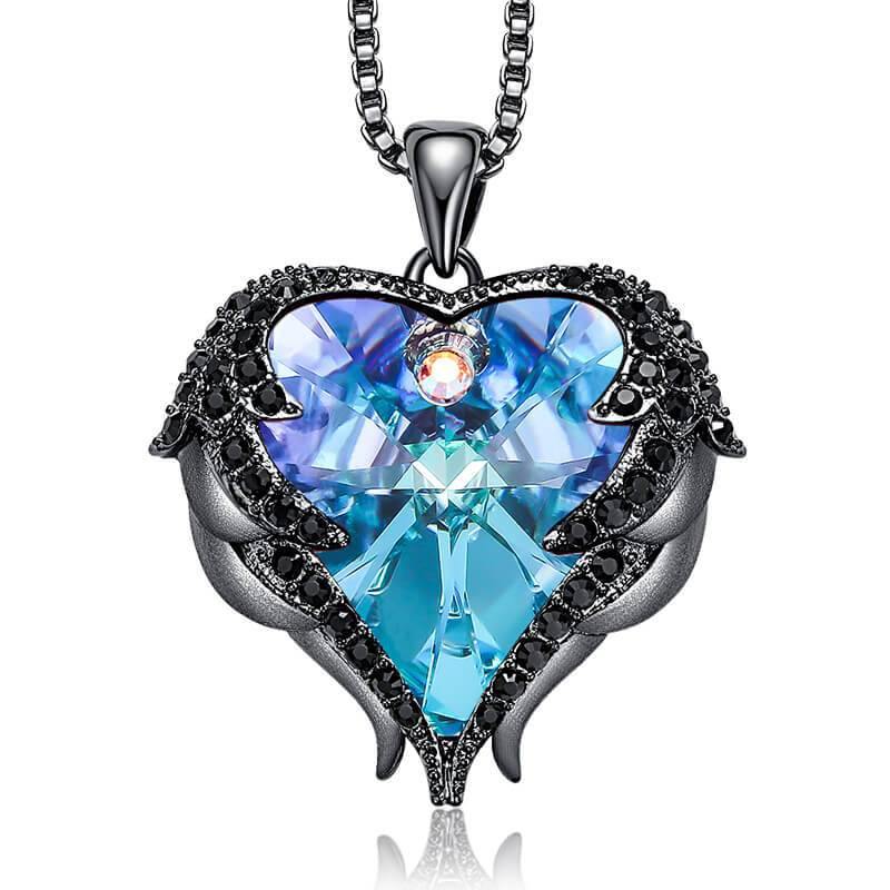 Angel Wings Swarovski Crystal Necklace - ReadYourHeart,RNX-10023