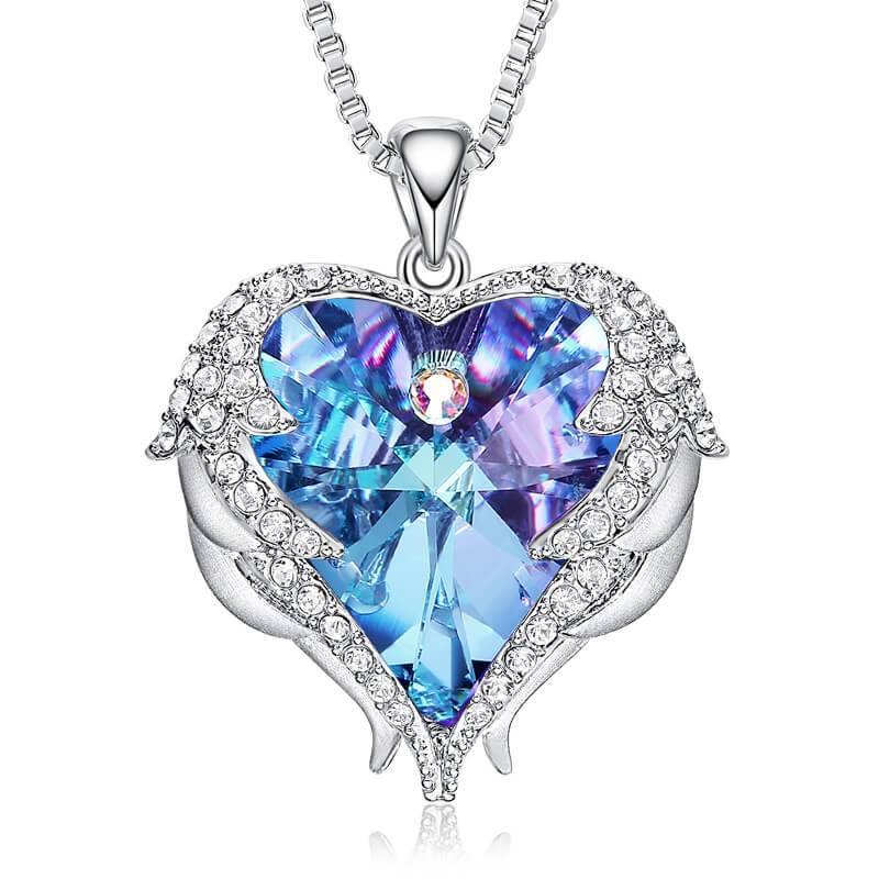 Angel Wings Swarovski Crystal Necklace - ReadYourHeart