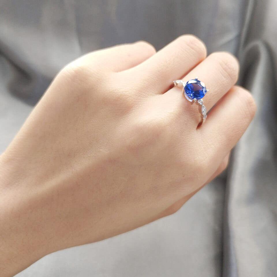 Birthstone Four Paws Sterling Silver Ring - ReadYourHeart,RRX-10055