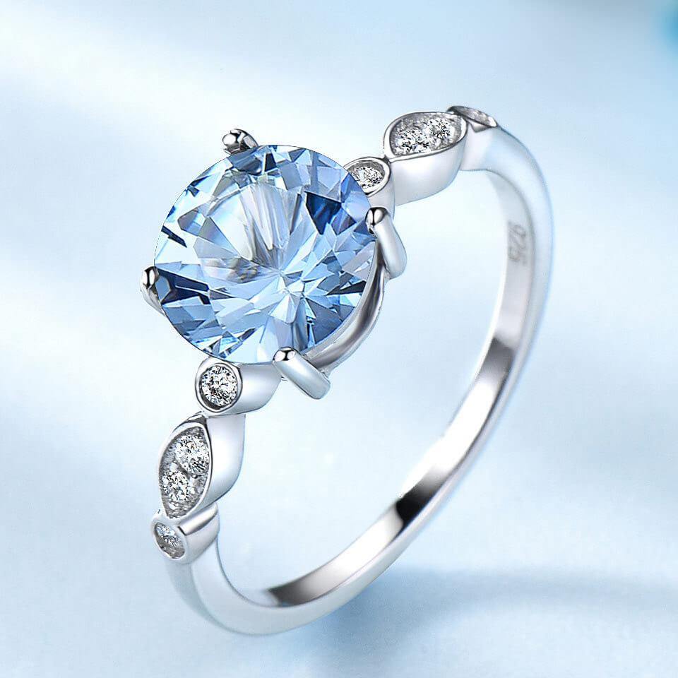Birthstone Four Paws Sterling Silver Ring - ReadYourHeart,RRX-10055