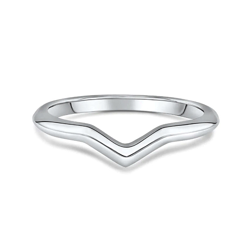 Curved High Polished Comfort Fit Wedding Band - ReadYourHeart