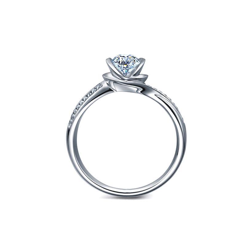 D Color Moissanite 18K Gold Heart shaped Wedding Ring - ReadYourHeart,RRL-FA1C219-1,RRL-FA1C219-15,RRL-FA1C219-2,RRL-FA1C219-3