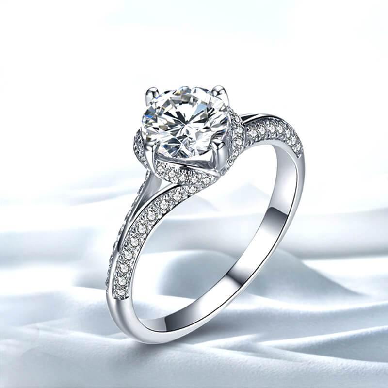 D color moissanite 18K gold luxury flower bud wedding band Ring - ReadYourHeart,RRL-FA1C234-1,RRL-FA1C234-15,RRL-FA1C234-2,RRL-FA1C234-3