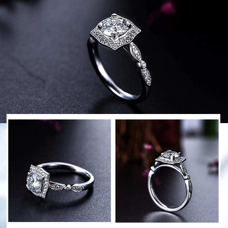 D color moissanite 18K gold luxury flower wedding band Ring - ReadYourHeart,RRL-FA1C216-1,RRL-FA1C216-15,RRL-FA1C216-2,RRL-FA1C216-3