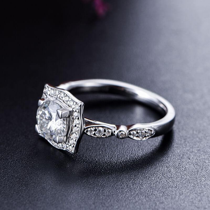 D color moissanite 18K gold luxury flower wedding band Ring - ReadYourHeart,RRL-FA1C216-1,RRL-FA1C216-15,RRL-FA1C216-2,RRL-FA1C216-3
