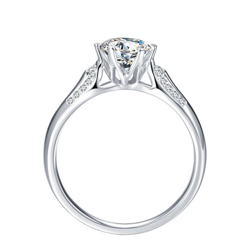 D color moissanite 18k gold luxury 6 Prong wedding band Ring - ReadYourHeart,RRL-FA1C023-1,RRL-FA1C023-15,RRL-FA1C023-2,RRL-FA1C023-3