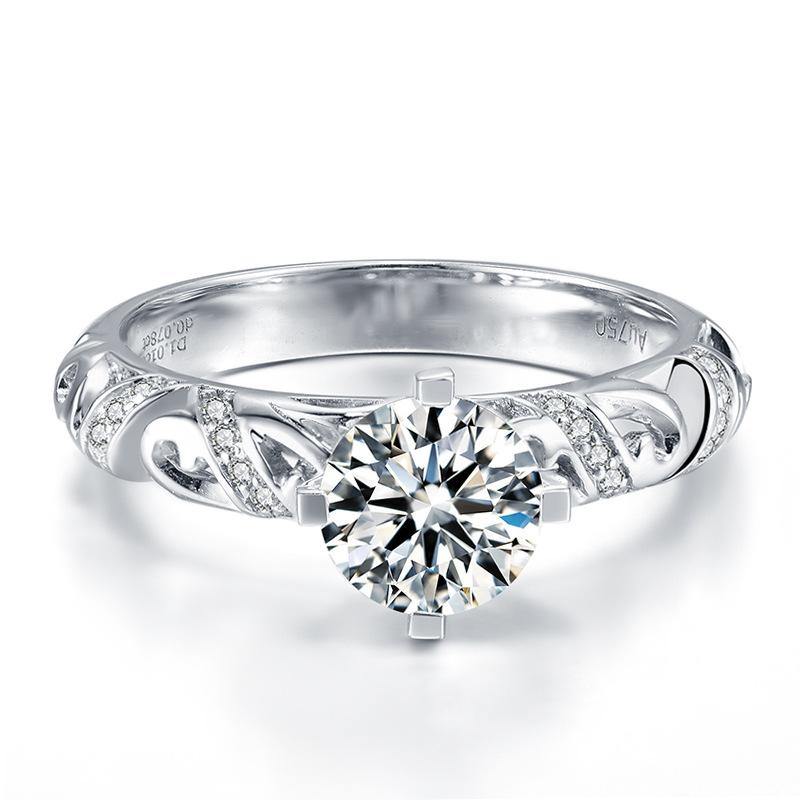D color moissanite 18k gold luxury wedding band Ring - ReadYourHeart,RRL-FA1C218-1,RRL-FA1C218-15,RRL-FA1C218-2,RRL-FA1C218-3