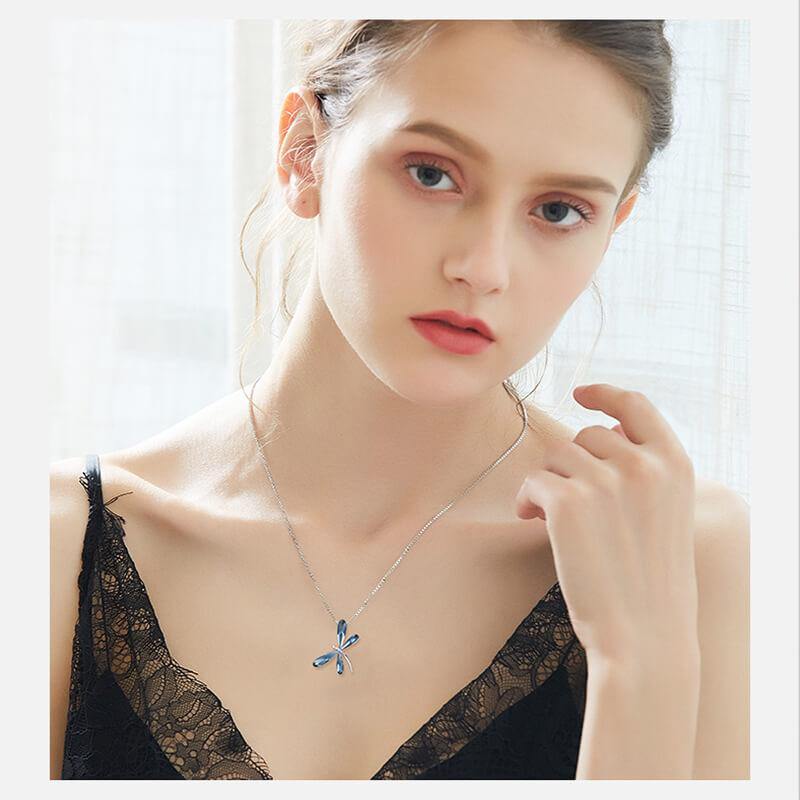 Fashion Crystal Dragonfly Necklace - ReadYourHeart