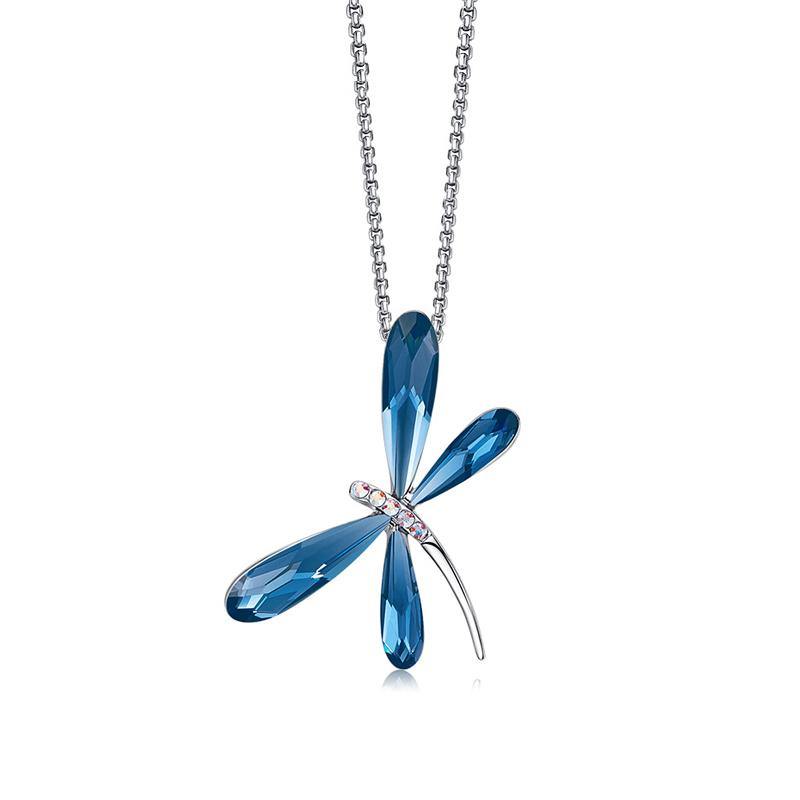 Fashion Crystal Dragonfly Necklace - ReadYourHeart